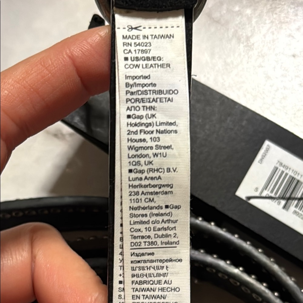 Banana Republic Black Suede/Leather Belt with Silver Buckle - Picture 7 of 7